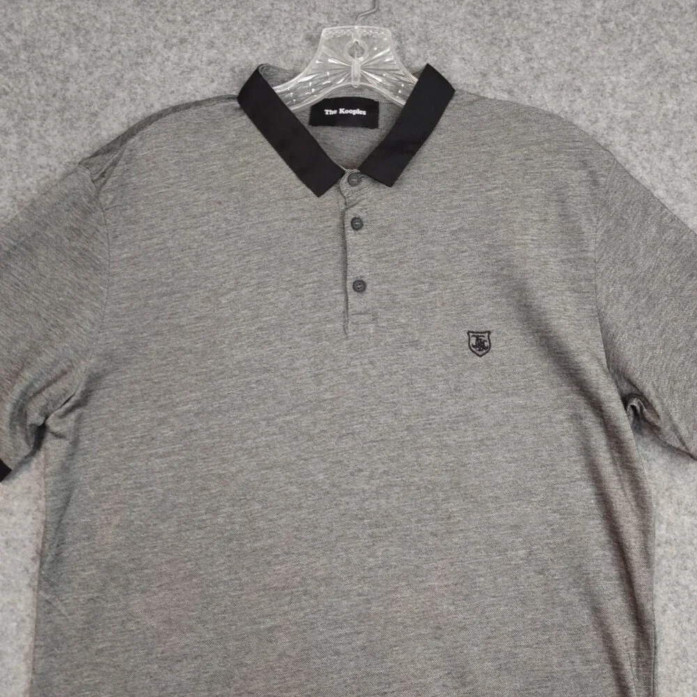 Kooples Shirt Mens Size S Womens M Polo Gray Academia Preppy Lightweight NEW - Picture 2 of 11